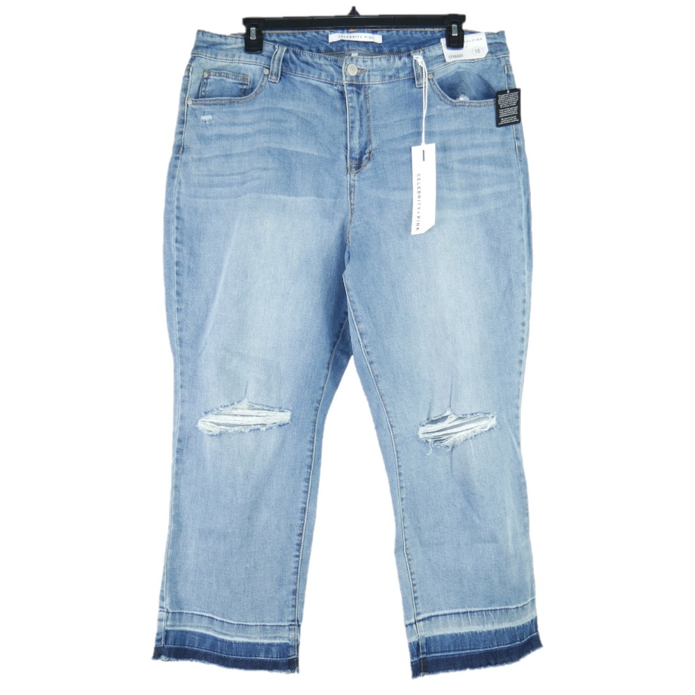 Celebrity Pink Frayed High Rise Crop Jean Capris